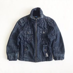 Adams indigo cargo denim jacket VGUC  7Y